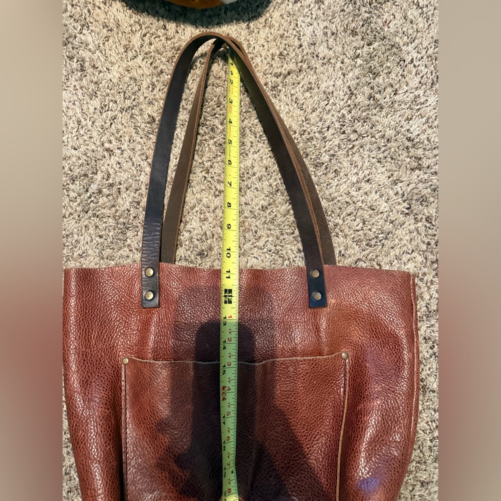Portland Leather Rich Brown Tote - Picture 7 of 8
